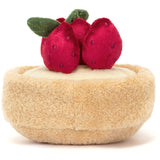 Jellycat Food Bake, Amuseables Fleurette Tarte Aux Fraises 11 Cm