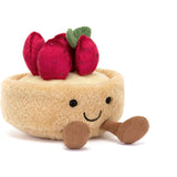 Jellycat Food Bake, Amuseables Fleurette Tarte Aux Fraises 11 Cm