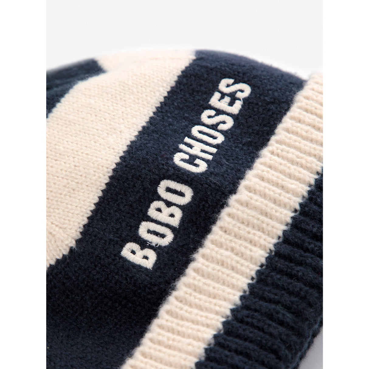 Bobo Choses Midnight Blue Striped Beanie