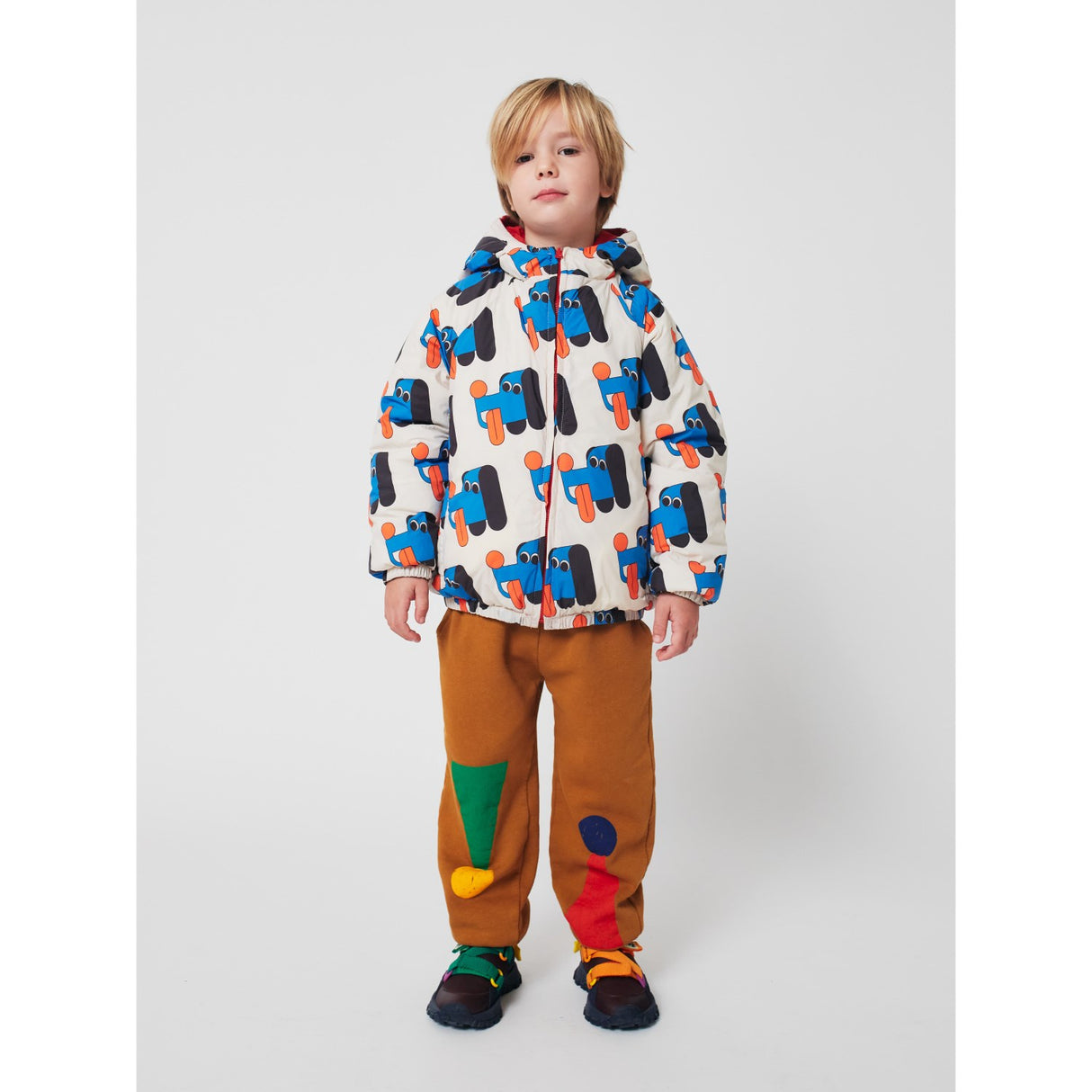 Bobo Choses Offwhite Doggy Mate All Over Reversible Anorak