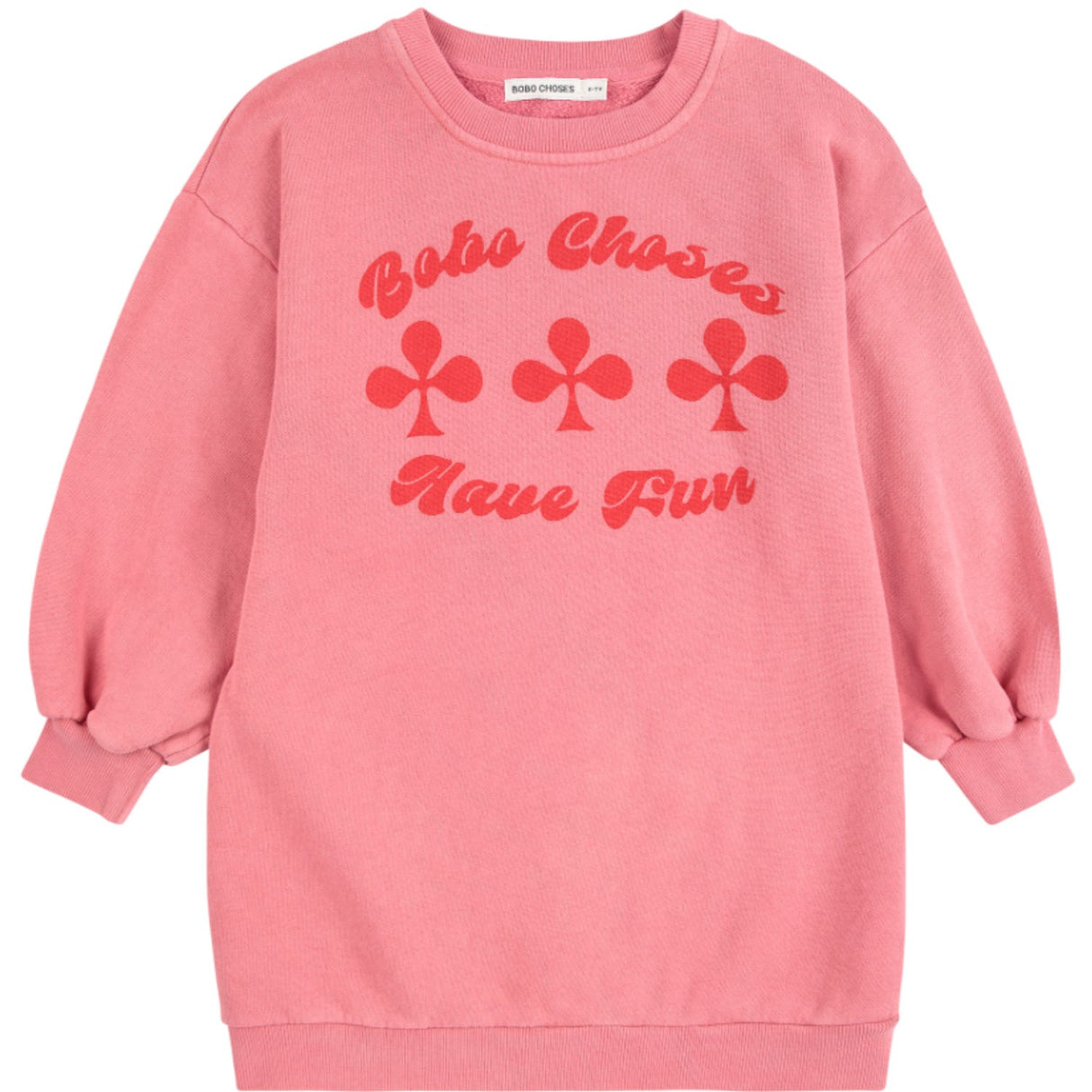Bobo Choses Pink Have Fun Sweatshirt Dress