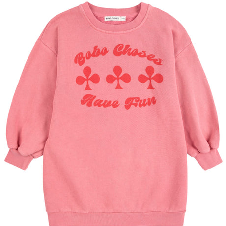 Bobo Choses Pink Have Fun Sweatshirt Dress