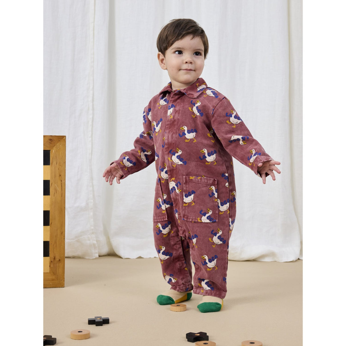 Bobo Choses Brown La Oca All Over Woven Overall