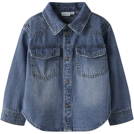 Name It Medium Blue Denim Nmmblue Oz Dnm Ls Shirt 6677-Ov B