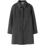 Name It Medium Grey Denim Nkfjeannie Ls Dnm Dress 2133-Ft B