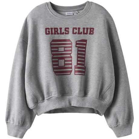 Name It Grey Melange Nkftaya Ls Rlx Short Sweat Bru Box