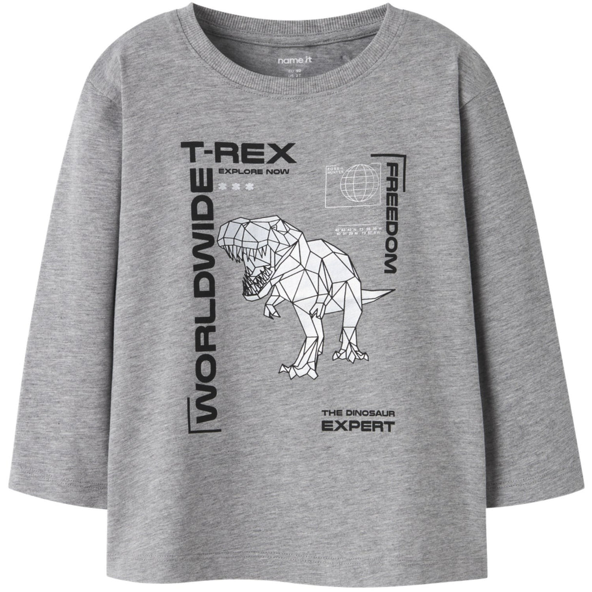 Name It Grey Melange Nmmbryso Ls Nreg Top Box