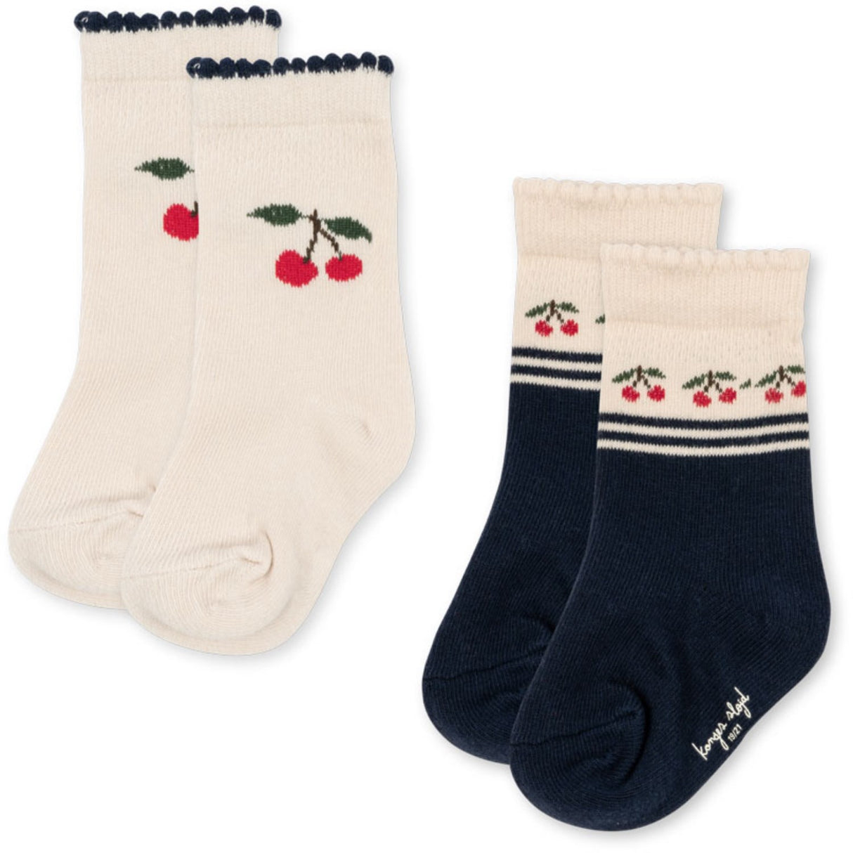 Konges Sløjd Cherry 2 Pack Jaquard Socks