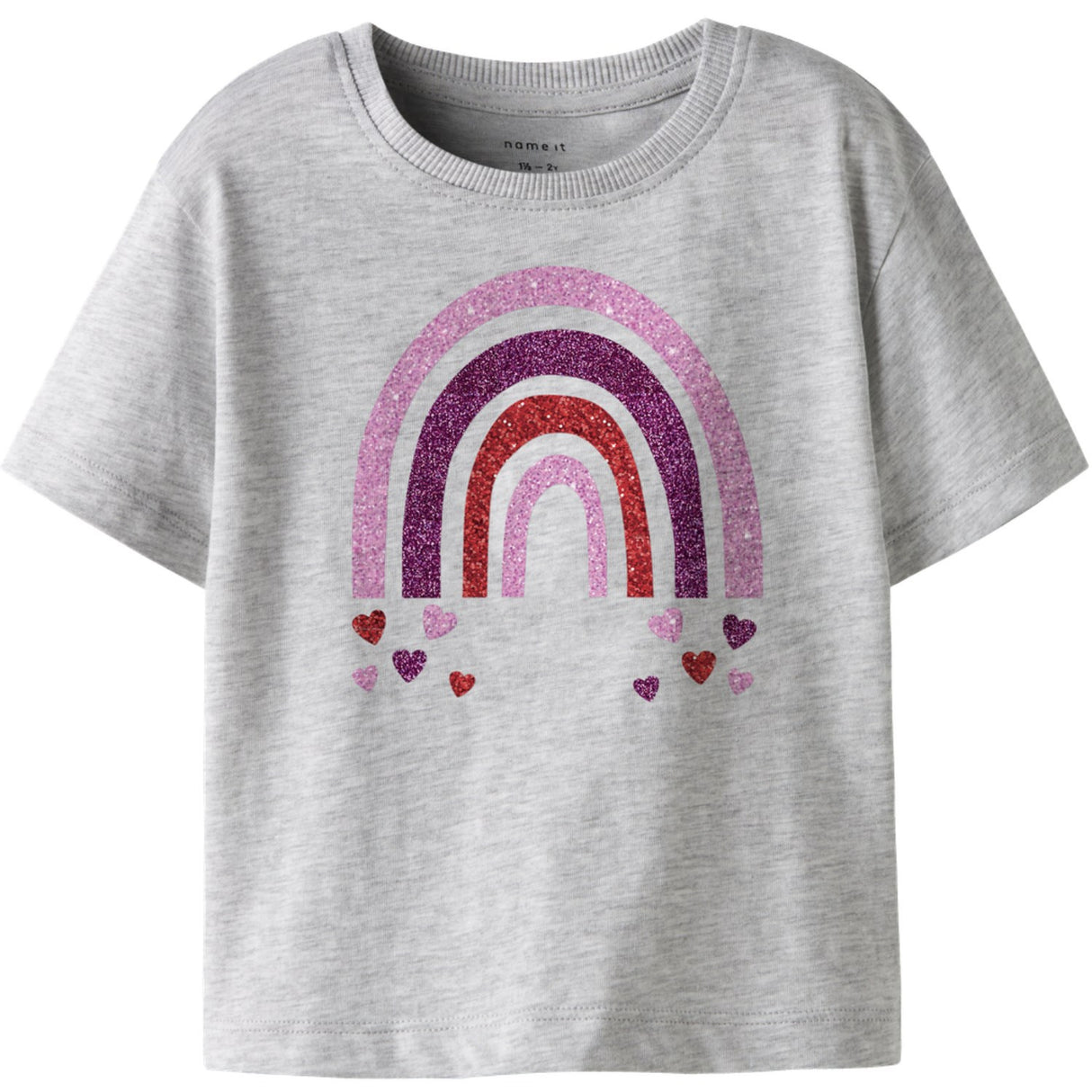 Name It Light Grey Melange Nmfbelina Ss Nreg Top Pb