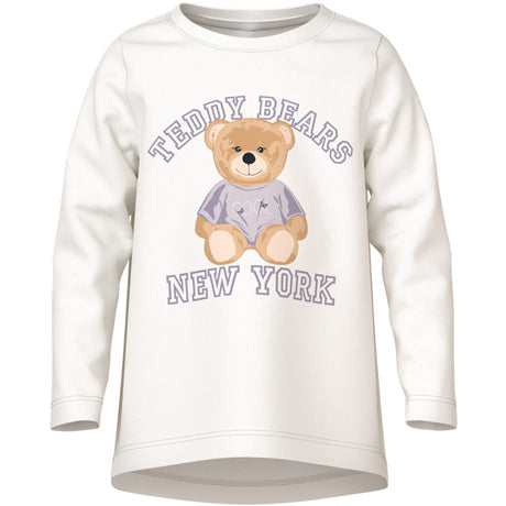 Name It Cloud Dancer Teddy Bear Nmfviolet Ls Loose Top