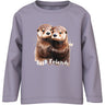Name It Lavender Gray Otter Friends Nmfvotea Ls Nreg Top