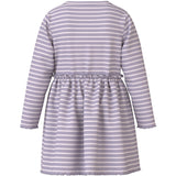 Name It Lavender Gray Lilac Marble Stripe Nmfvemma Ls Dress