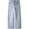 Name It Light Blue Denim Flower Embroidery Nkfrose Wide Emb Jeans 2010-Fr Noos
