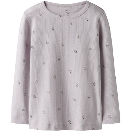 Name It Lilac Marble Nmfberries Ls Slim Top