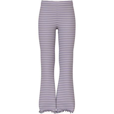 Name It Lavender Gray Lilac Marble Stripe Nkfvemma Flare Pants