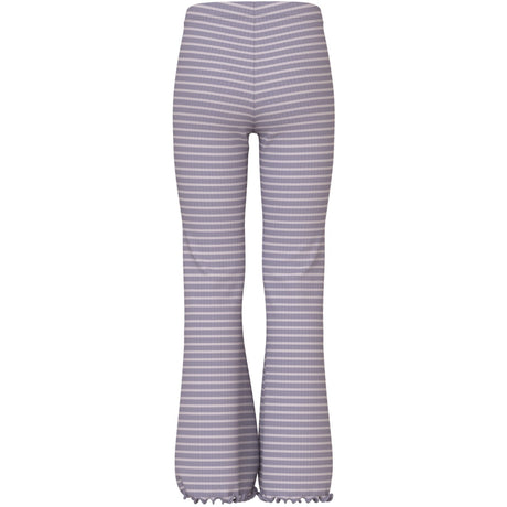 Name It Lavender Gray Lilac Marble Stripe Nkfvemma Flare Pants