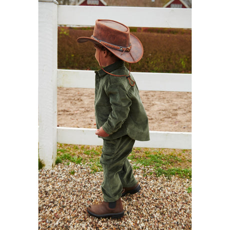 COPENHAGEN COLORS Dk Green Corduroy Pant W. Adj. Waist