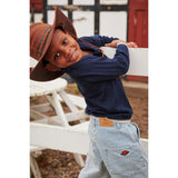 COPENHAGEN COLORS Denim Blue Stripe Y/D Stripe Twill Cargo Pants W. Adj. Waist