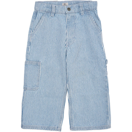 COPENHAGEN COLORS Denim Blue Stripe Y/D Stripe Twill Cargo Pants W. Adj. Waist
