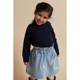 COPENHAGEN COLORS Denim Blue Stripe Y/D Twill Skirt W. Embroirdey