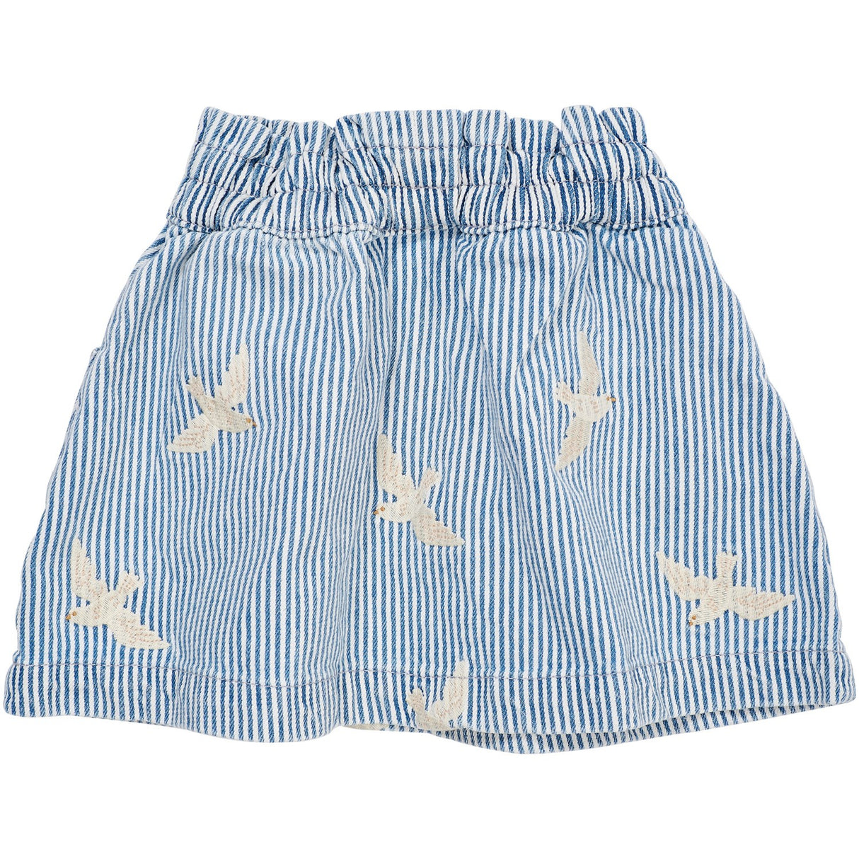 COPENHAGEN COLORS Denim Blue Stripe Y/D Twill Skirt W. Embroirdey