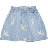 COPENHAGEN COLORS Denim Blue Stripe Y/D Twill Skirt W. Embroirdey