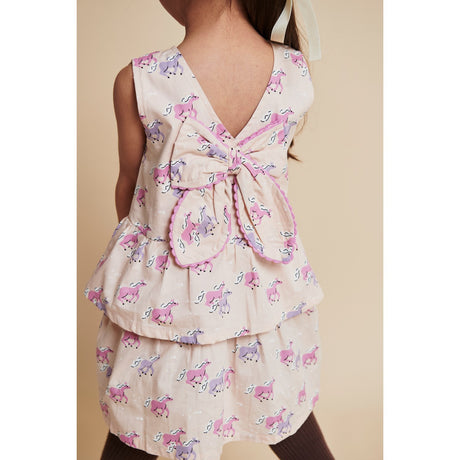 COPENHAGEN COLORS Unicorn Comb Unicorn Dress W. Ruffle & Bow