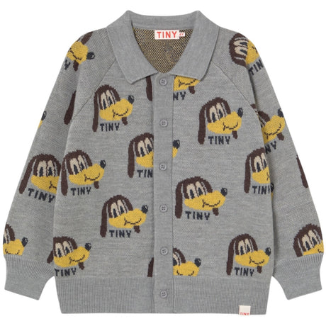 TinyCottons Medium Grey Heather Dogs Cardigan