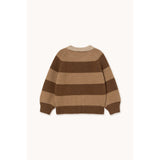 TinyCottons Dark Brown / Light Brown Stripes Cardigan