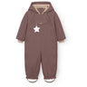 Mini A ture Peppercorn Plum Matwisti Fleece Lined Snowsuit. GRS