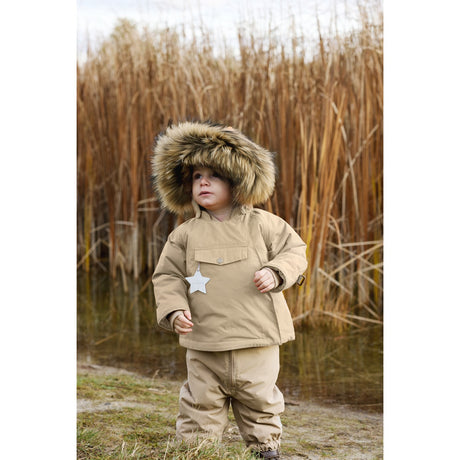 Mini A ture Savannah Tan Matwang Fleece Lined Winter Jacket Fur. GRS