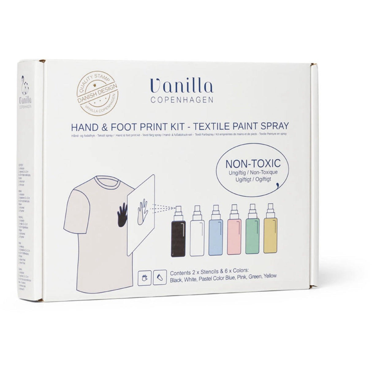 Vanilla COPENHAGEN Multi Fabric Paint Spray Hand & Foot Print Kit