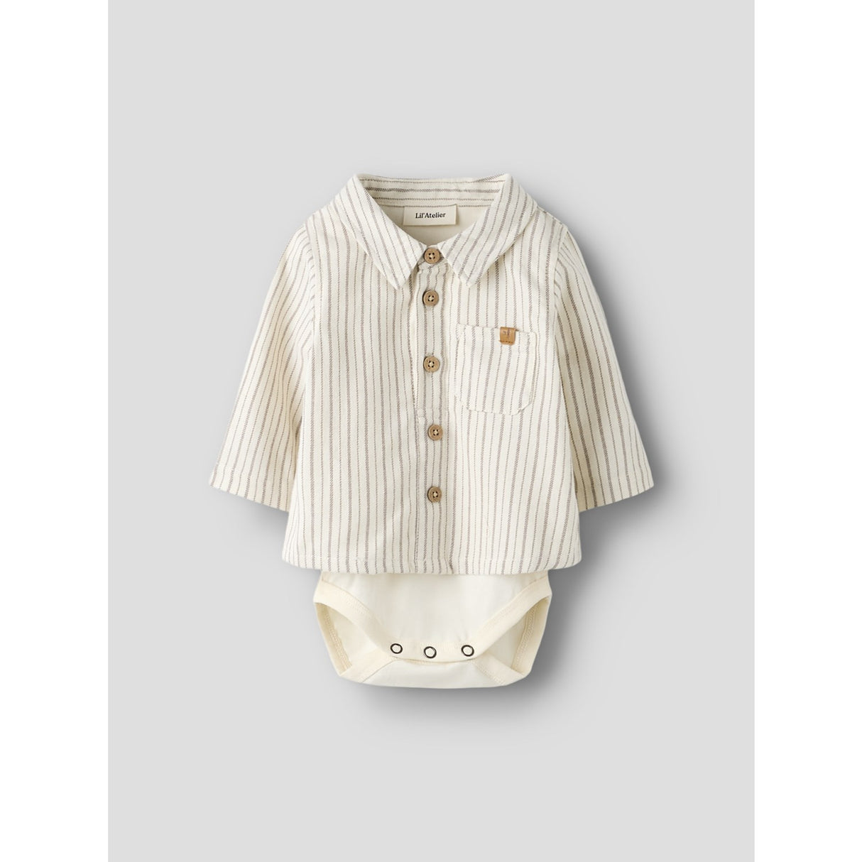 Lil'Atelier Turtledove Sepia Tint Nbmfelixo Ls Body Shirt Lil