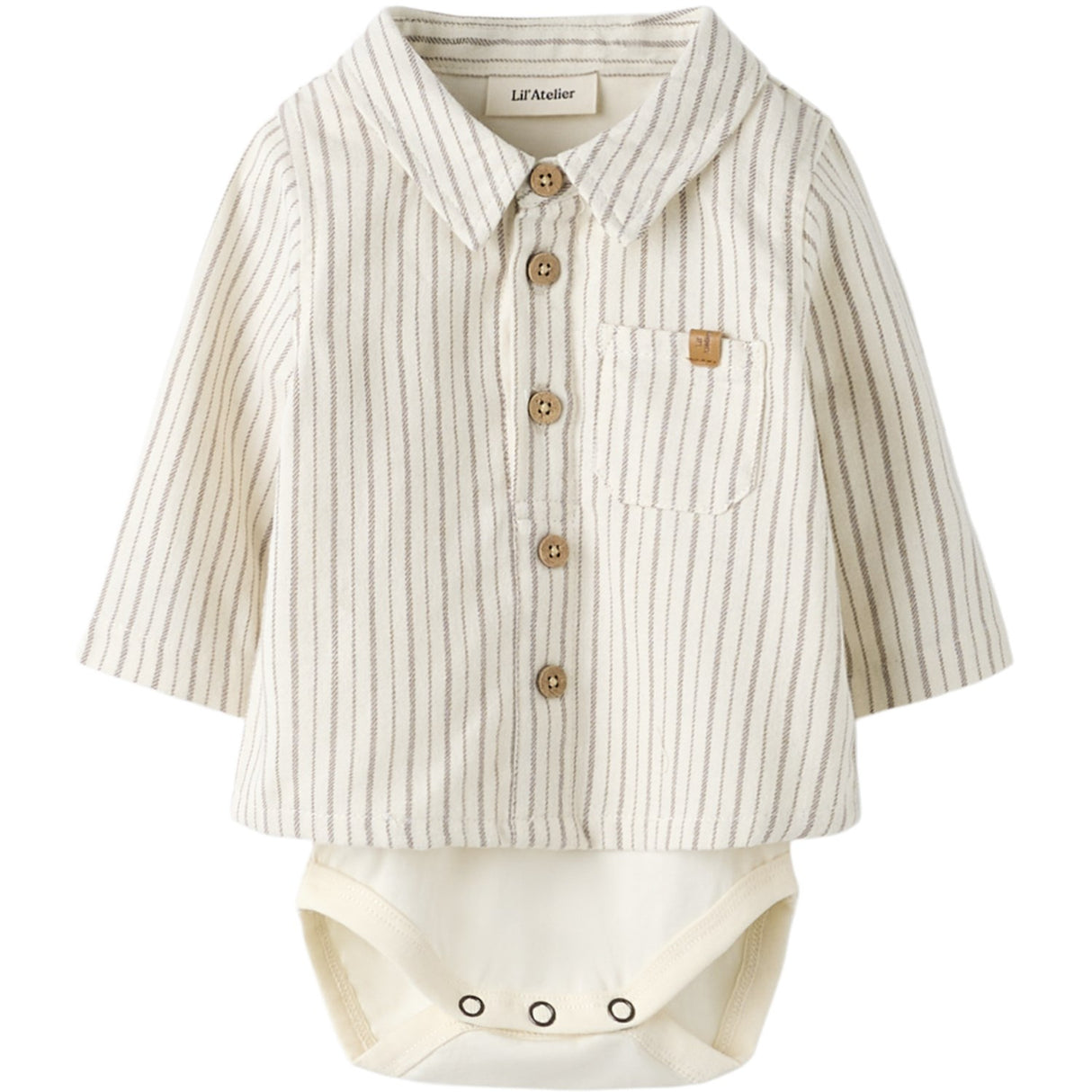 Lil'Atelier Turtledove Sepia Tint Nbmfelixo Ls Body Shirt Lil