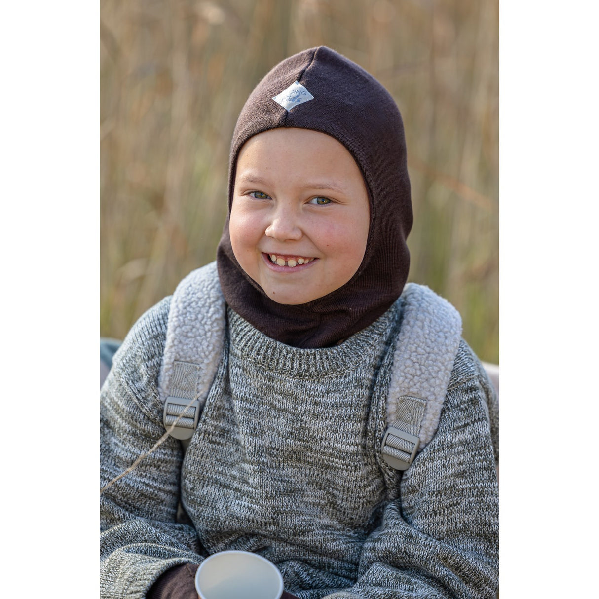 Racing Kids Coffee Beans Rund Balaclava Trelags