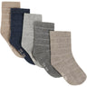 Minymo Blue Nights Socks W. Knit (5-Pack)
