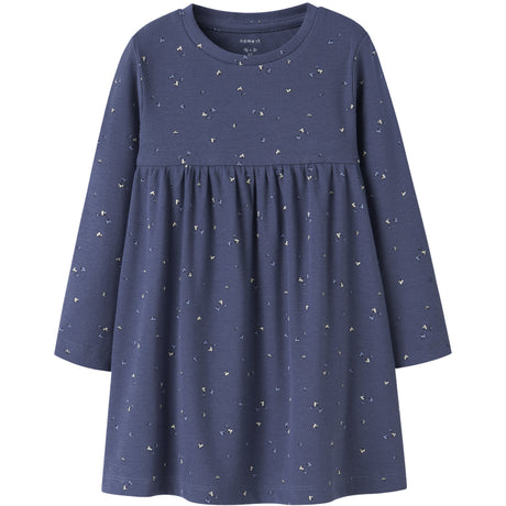 Name It Blue Indigo Nmfnelia Ls Dress Pb