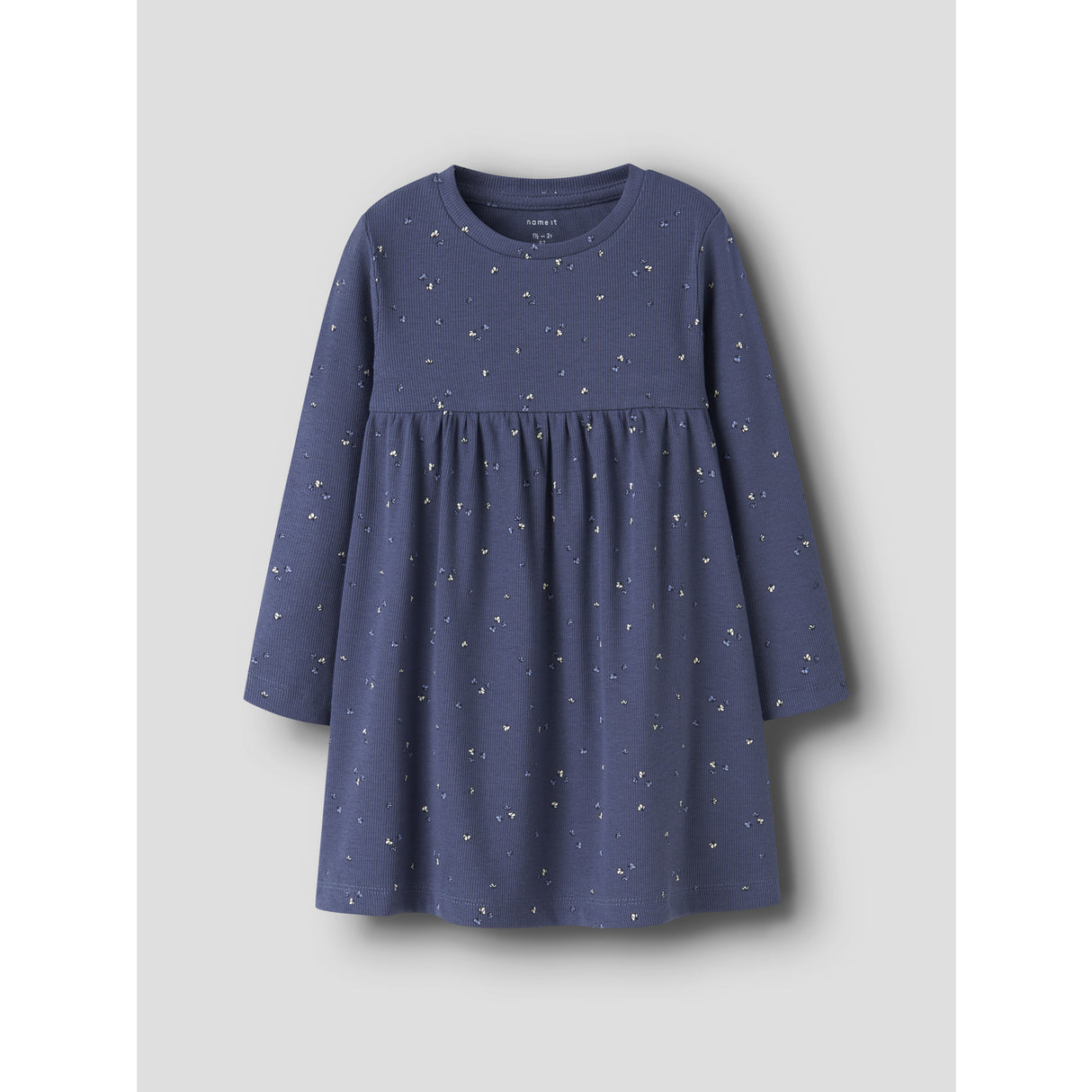 Name It Blue Indigo Nmfnelia Ls Dress Pb