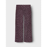 Name It Burgundy Leo Nkfrose Wide Leo Twill Pants 4002-Td R