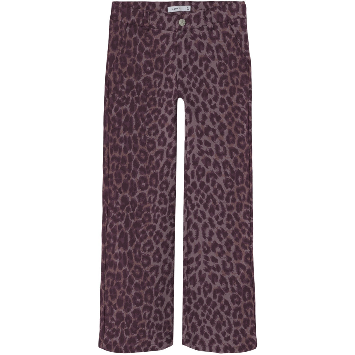 Name It Burgundy Leo Nkfrose Wide Leo Twill Pants 4002-Td R