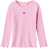 COPENHAGEN COLORS Syringa Modal Rib Ls Tee W. Heart Hole Pattern