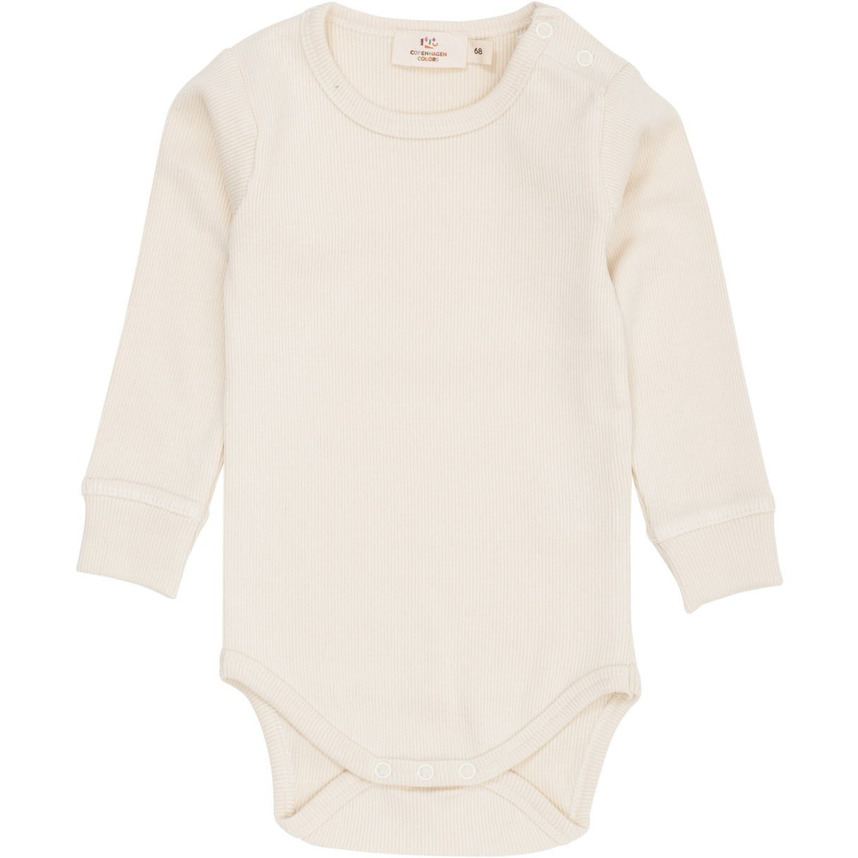 COPENHAGEN COLORS Cream Modal Rib Ls Body
