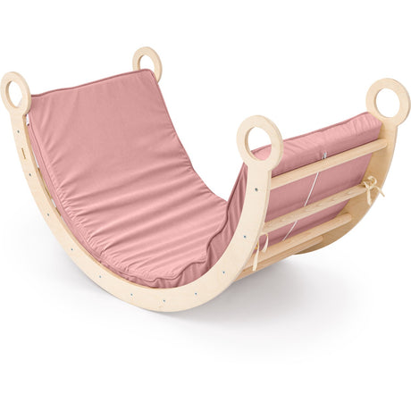 Woobiboo Natural Montessori Rocker With Pink Mattress XL