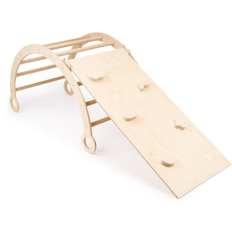 Woobiboo Natural Montessori Wooden Rocker With Slide-Climber XL