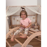 Woobiboo Natural Montessori Rocker With Beige Mattress And Slide-Climber L