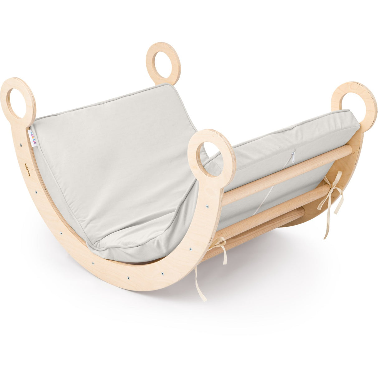 Woobiboo Natural Montessori Rocker With Gray Mattress M