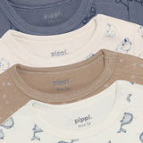 Pippi Flint Stone Body Ss Ao-Printed (4-Pack)