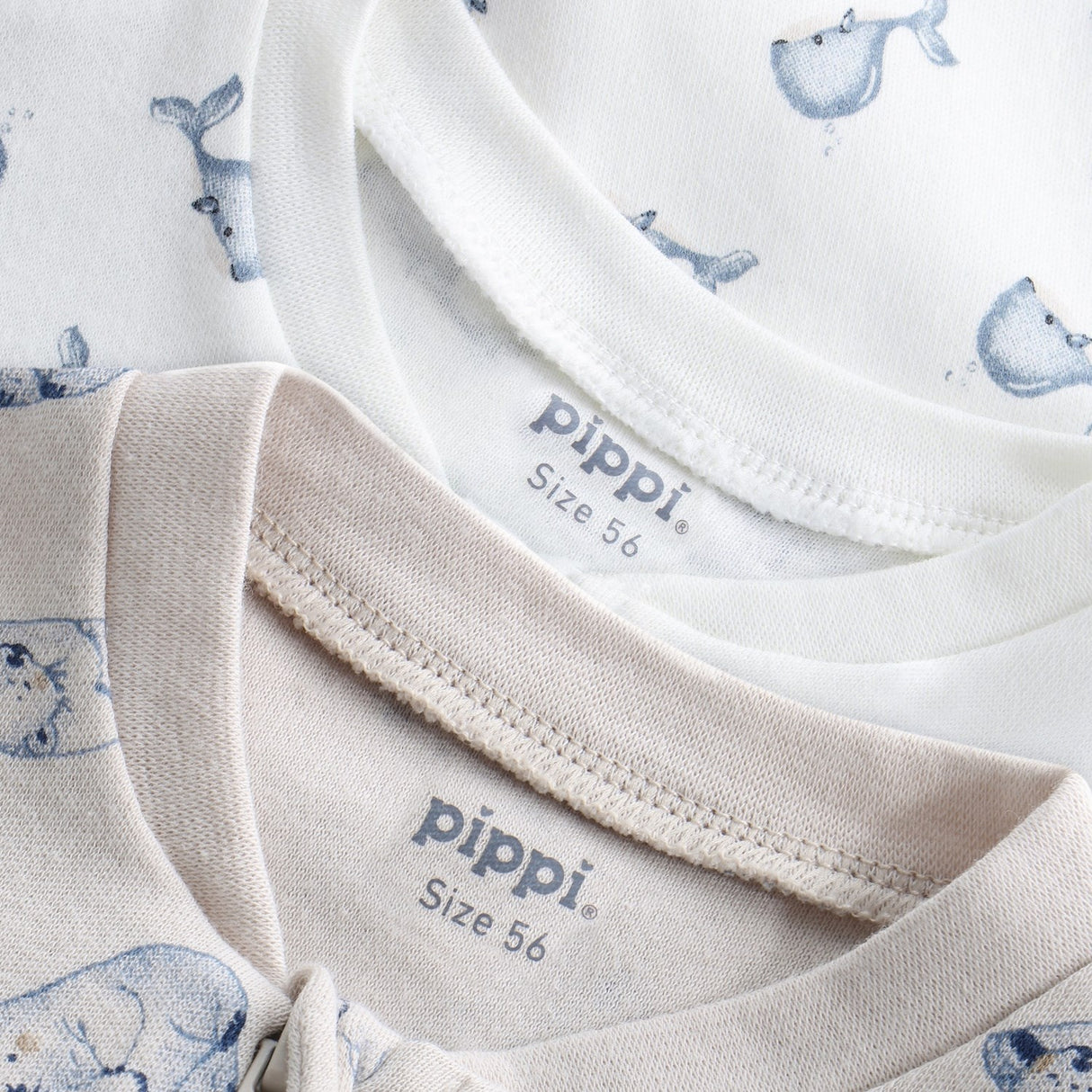 Pippi Flint Stone Nightsuit -Zipper (2-Pack)