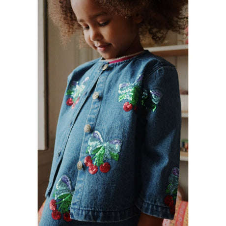 Konges Sløjd Amarena Sequin Magot Sequin Denim Jacket GOTS