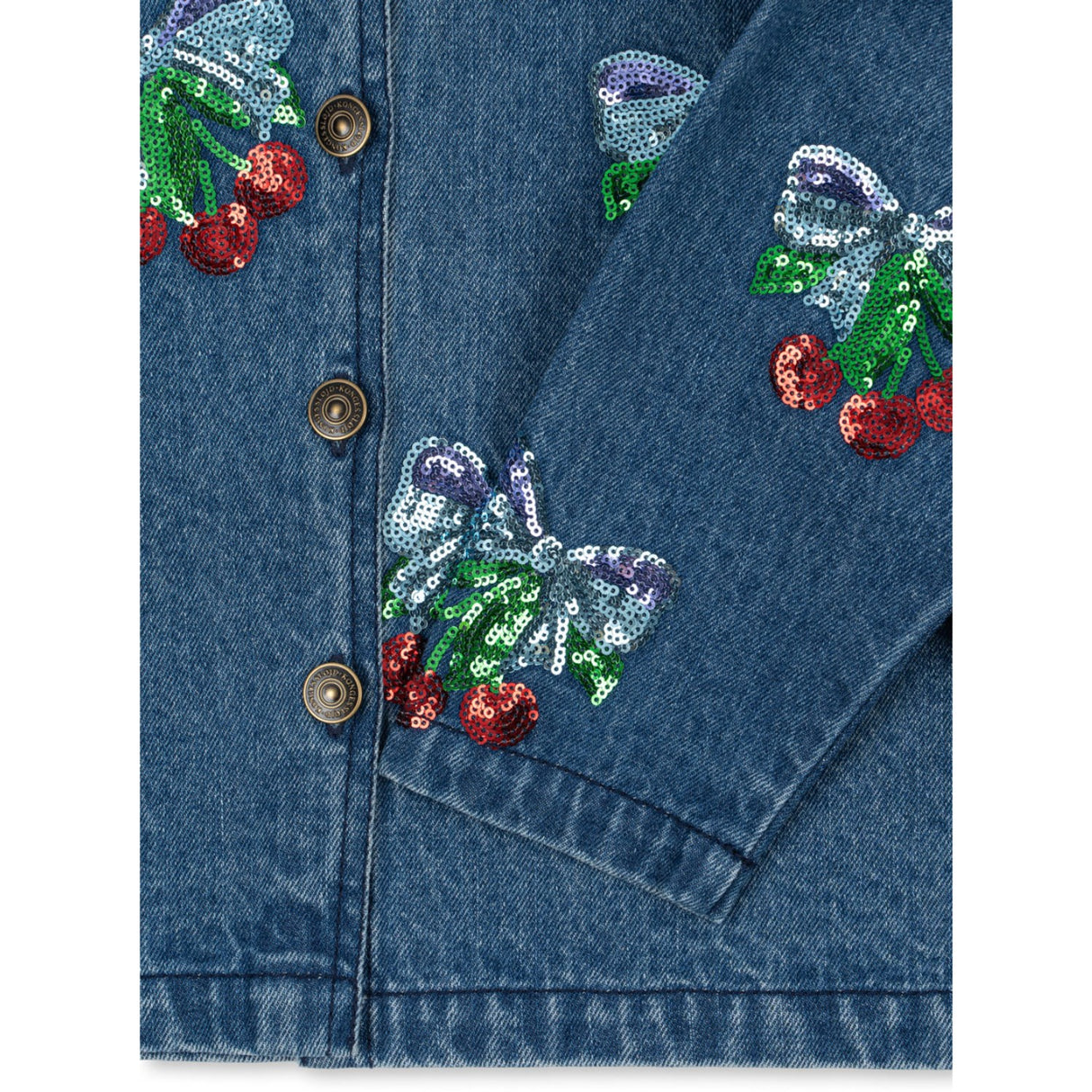 Konges Sløjd Amarena Sequin Magot Sequin Denim Jacket GOTS